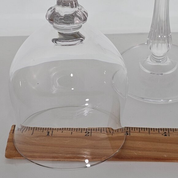 2 Mikasa Ardmore Wine Glasses 8" ribbed stem fine crystal fluted rim Germany - Picture 8 of 8